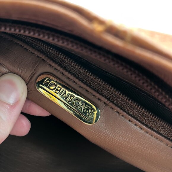 Vintage Leather Crossbody Bag Shoulder Purse Tote Preppy Light Dark Academia - Picture 4 of 8